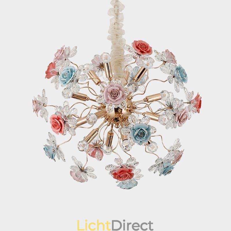 Decoratieve hanglamp moderne kristallen bloemenkroonluchter