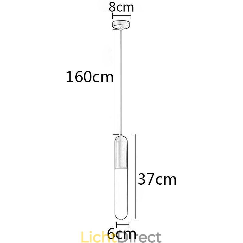 Moderne matte hanglamp geborstelde hanglamp