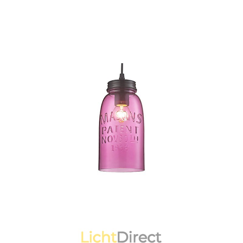 1-lichts moderne glazen hanglamp in transparant bubbelontwerp