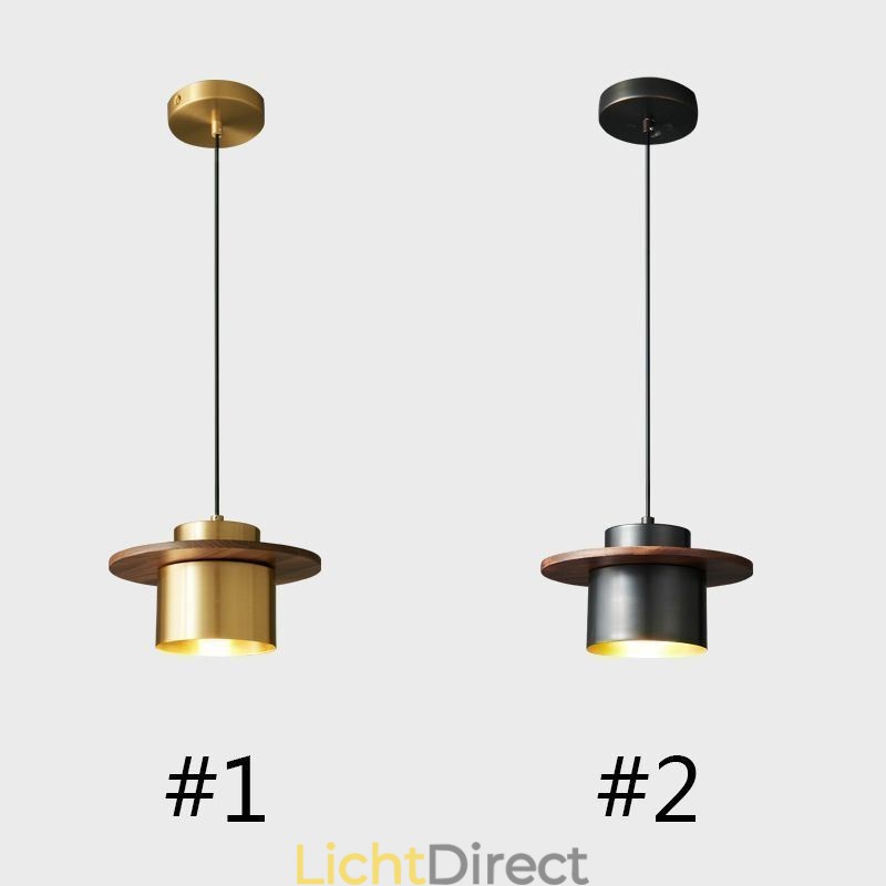 Moderne hanglamp, één licht, messing hanglamp, eiland