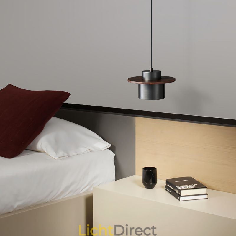 Moderne hanglamp, één licht, messing hanglamp, eiland