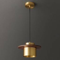 Moderne hanglamp, één licht, messing hanglamp, eiland