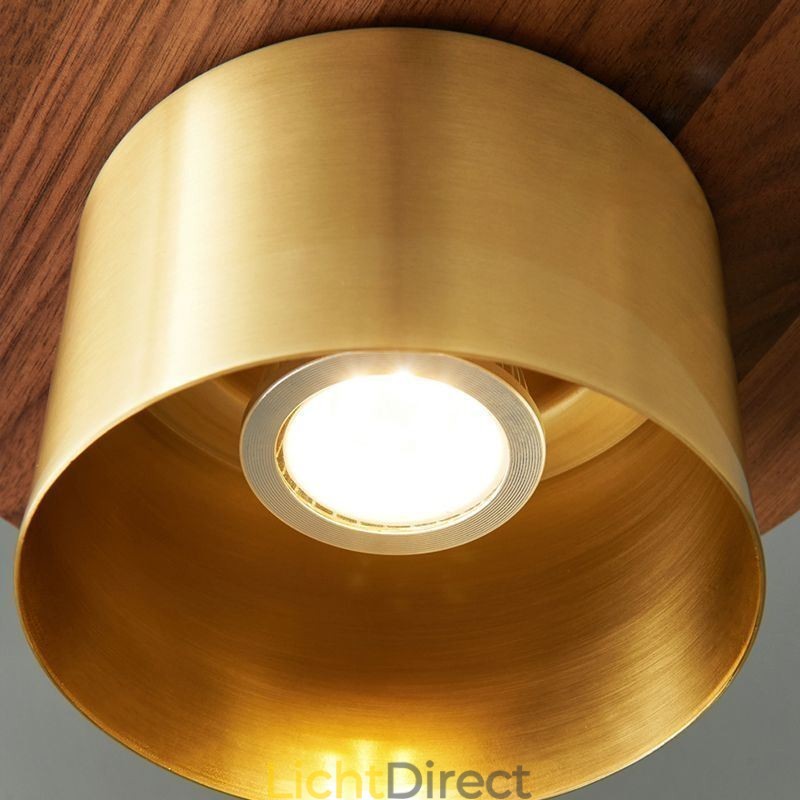 Moderne hanglamp, één licht, messing hanglamp, eiland