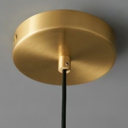 Moderne hanglamp, één licht, messing hanglamp, eiland