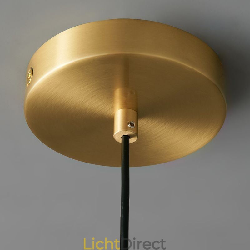 Moderne hanglamp, één licht, messing hanglamp, eiland