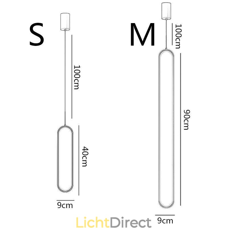 Moderne hanglamp Minimalistische ovale hanglamp