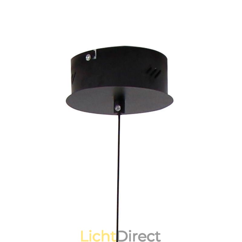 Moderne hanglamp dimbaar zwarte striplamp