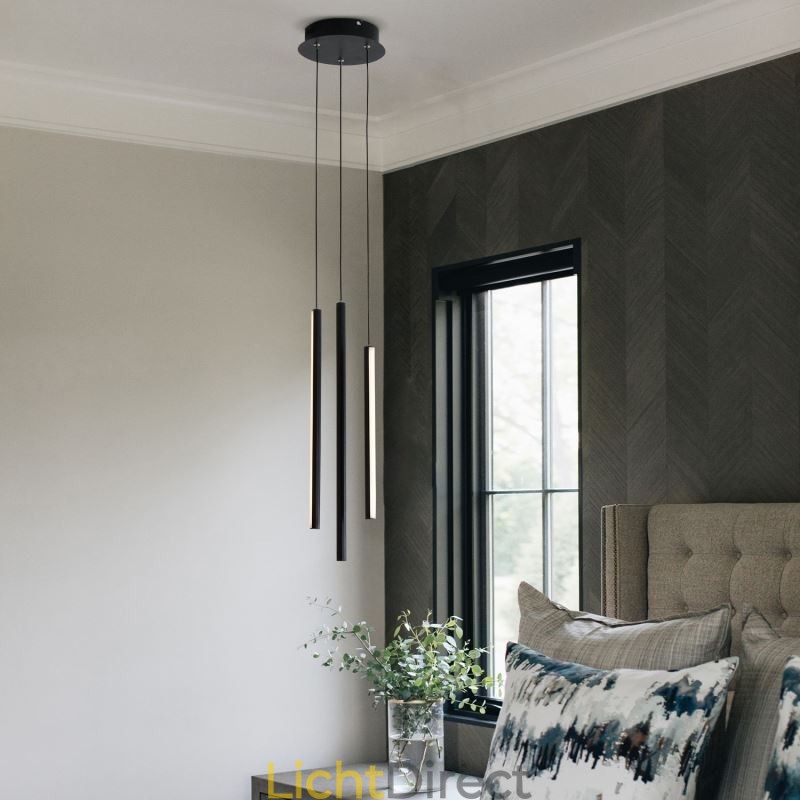 Moderne kroonluchter lange strip hanglamp duplex gebouw