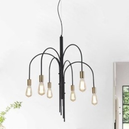 Moderne ijzeren kroonluchter, eenvoudige ijzeren hanglamp