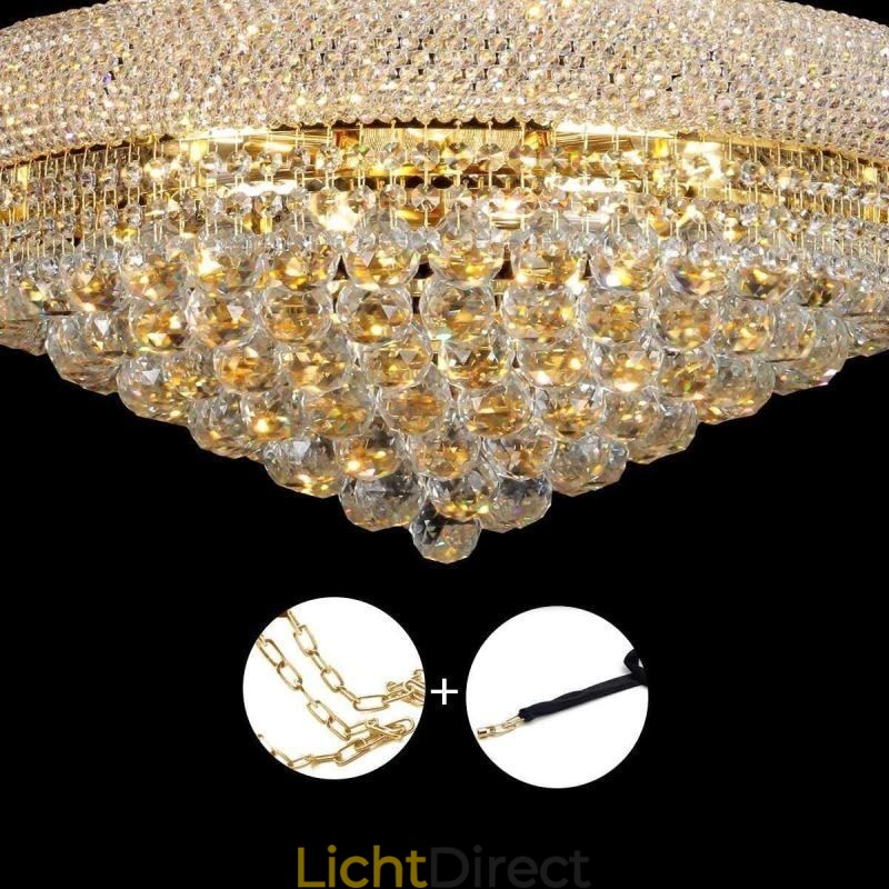 Kroonvormige kroonluchter Luxe kristallen hanglamp
