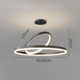 Moderne hanglamp cirkel ringen acryl hanglamp