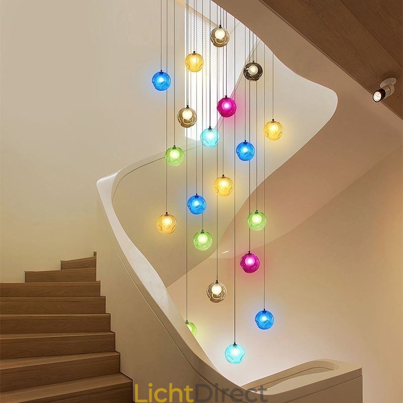 Moderne kristallen bol hanglamp kleurrijke kristallen kroonluchter (kleurrijke stijl neem contact met ons op)