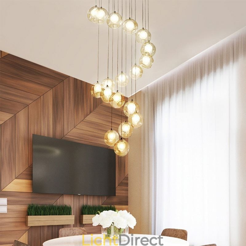 Moderne kristallen bol hanglamp kleurrijke kristallen kroonluchter (kleurrijke stijl neem contact met ons op)
