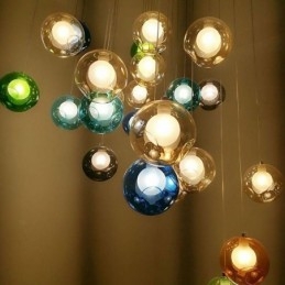 Moderne kristallen bol hanglamp kleurrijke kristallen kroonluchter (kleurrijke stijl neem contact met ons op)