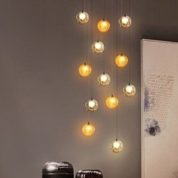 Moderne kristallen bol hanglamp kleurrijke kristallen kroonluchter (kleurrijke stijl neem contact met ons op)