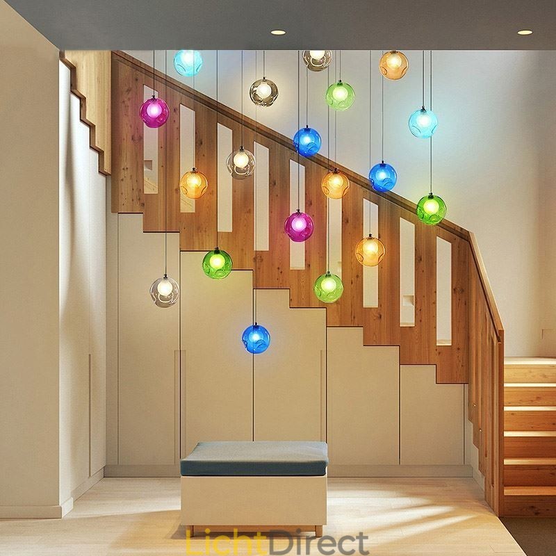 Moderne kristallen bol hanglamp kleurrijke kristallen kroonluchter (kleurrijke stijl neem contact met ons op)