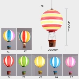 Kleurrijke heteluchtballon hanglamp acryl decoratielamp