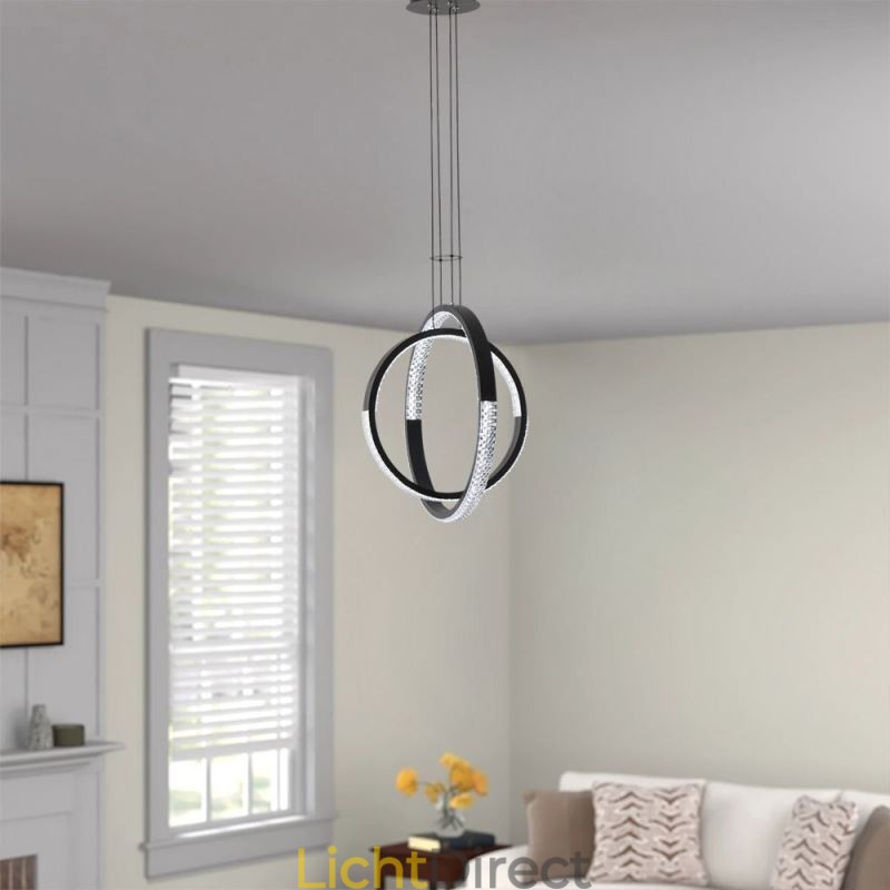 Moderne kroonluchter 2 ringen hanglamp eetkamer