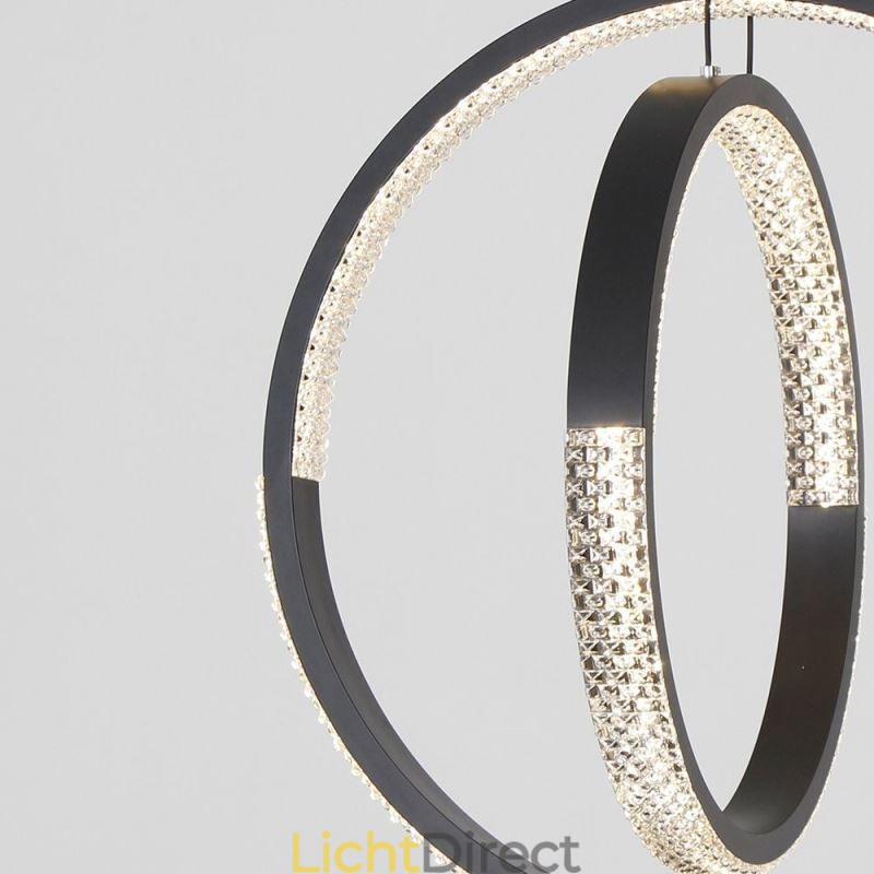 Moderne kroonluchter 2 ringen hanglamp eetkamer