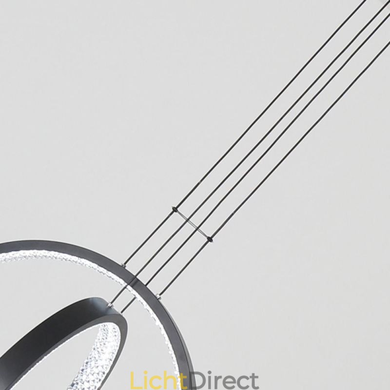 Moderne kroonluchter 2 ringen hanglamp eetkamer