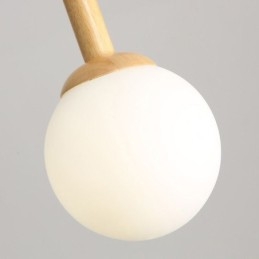 Japanse houten hanglamp, Scandinavische glazen hanglamp