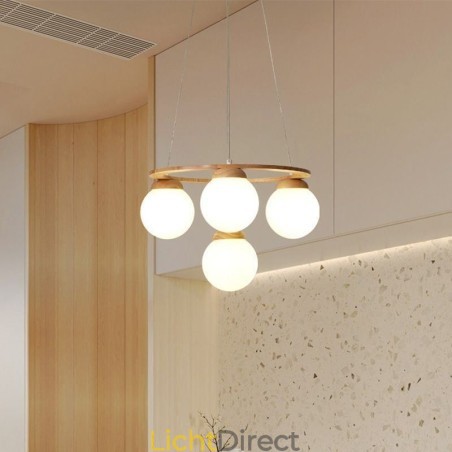Japanse houten kroonluchter molecuul hanglamp Japanse houten kroonluchter molecuul hanglamp