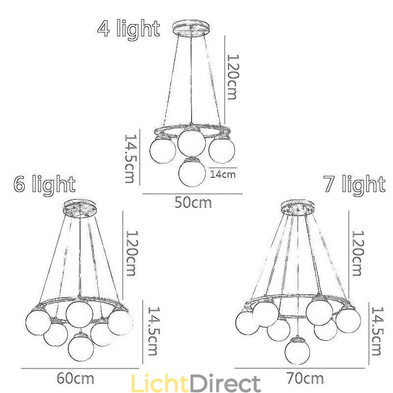 Japanse houten kroonluchter molecuul hanglamp