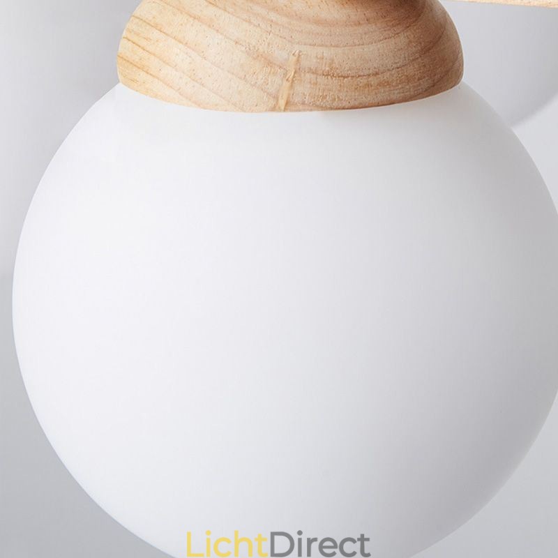 Japanse houten kroonluchter molecuul hanglamp