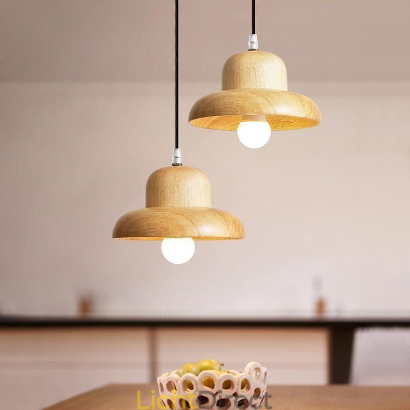Japanse houten hanglamp Hoed Hanglamp