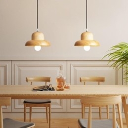 Japanse houten hanglamp Hoed Hanglamp