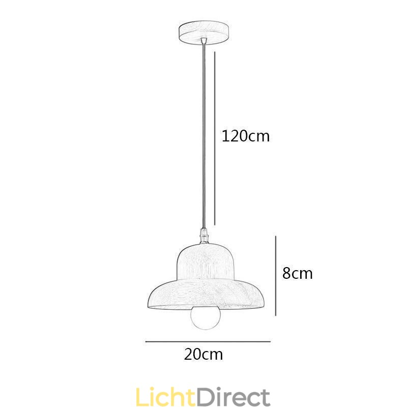 Japanse houten hanglamp Hoed Hanglamp