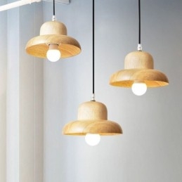 Japanse houten hanglamp Hoed Hanglamp