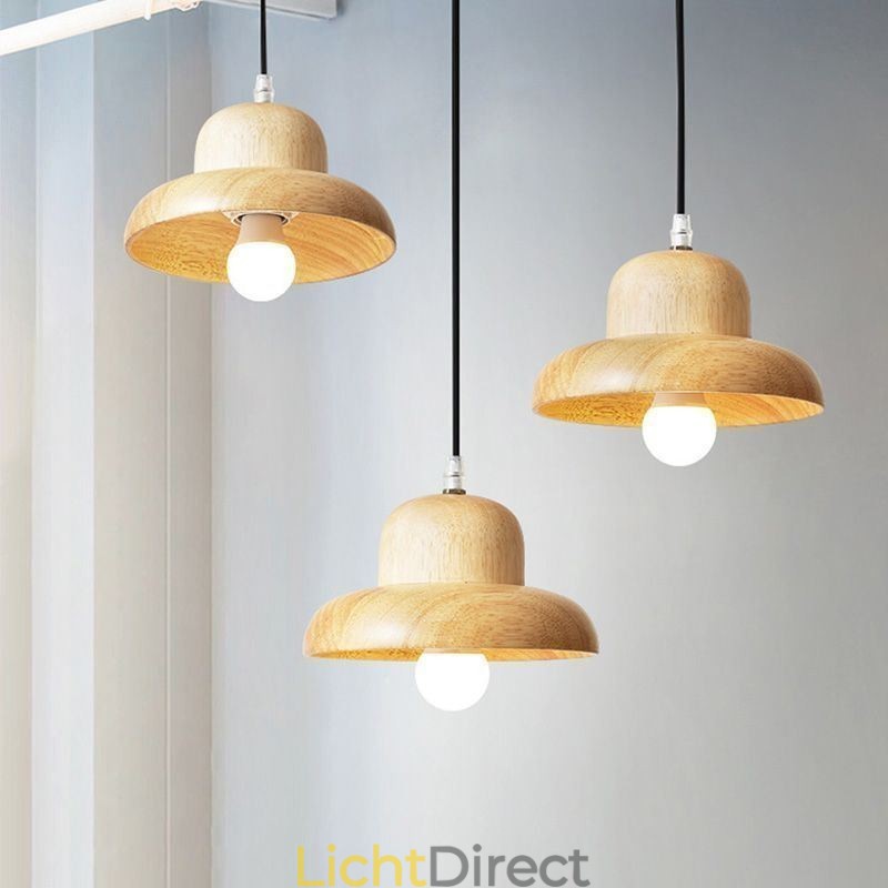 Japanse houten hanglamp Hoed Hanglamp