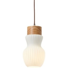 Japanse houten hanglamp glazen waterkoker hanglamp