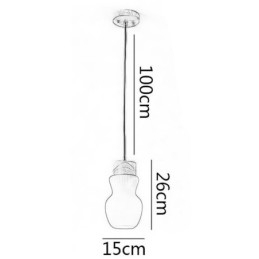 Japanse houten hanglamp glazen waterkoker hanglamp