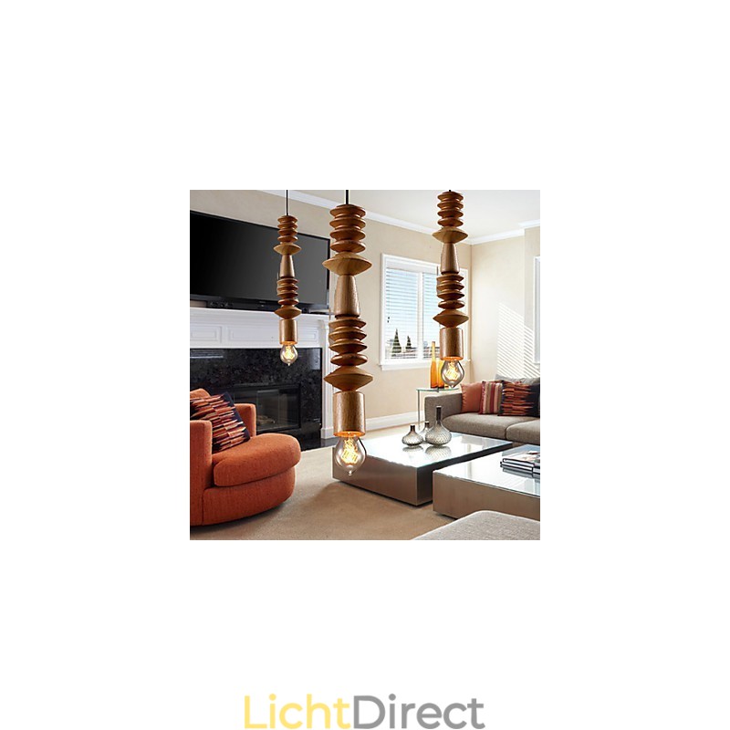 Kroonluchter Mini Stijl Traditioneel Klassiek Hout Bamboe