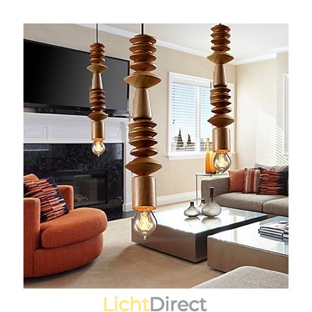 Kroonluchter Mini Stijl Traditioneel Klassiek Hout Bamboe