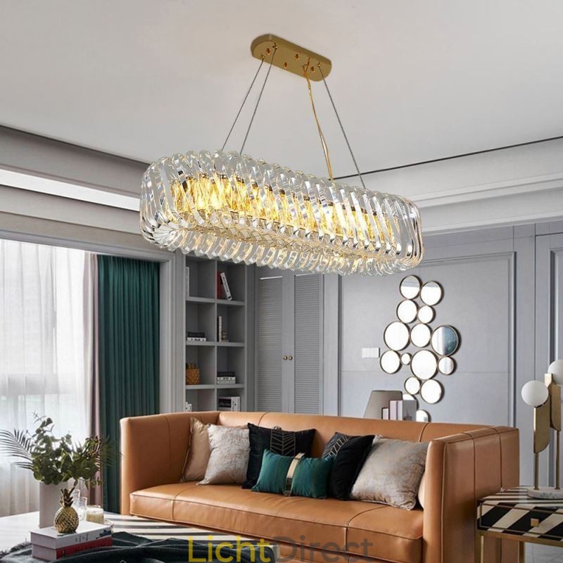 Luxe glazen hanglamp Europese stijl kroonluchter