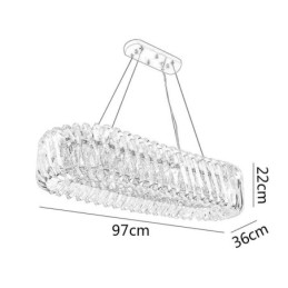 Luxe glazen hanglamp Europese stijl kroonluchter