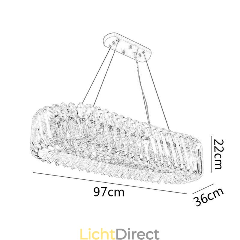Luxe glazen hanglamp Europese stijl kroonluchter