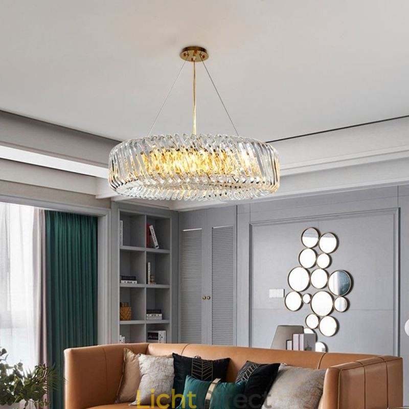 Europese hanglamp ronde glazen decoratie hanglamp