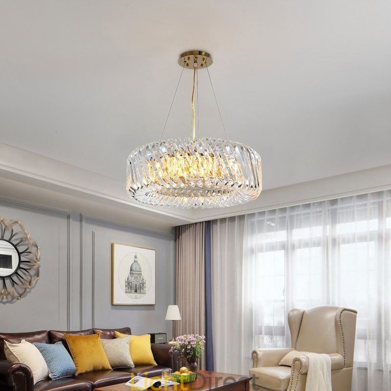 Europese hanglamp ronde glazen decoratie hanglamp
