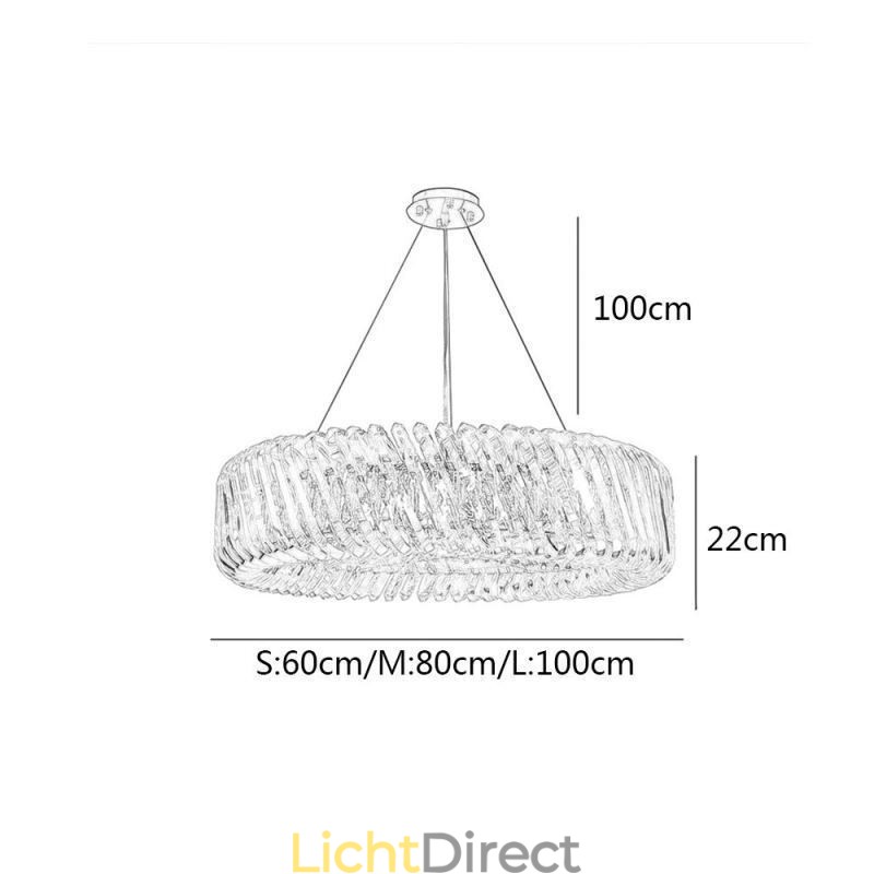 Europese hanglamp ronde glazen decoratie hanglamp
