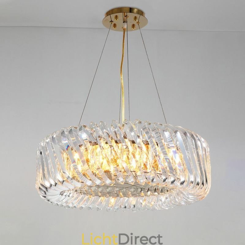 Europese hanglamp ronde glazen decoratie hanglamp