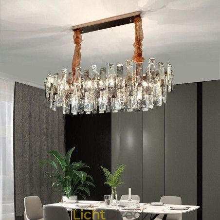 Europese glazen kroonluchterlamp ovale hanglampen Europese glazen kroonluchterlamp ovale hanglampen