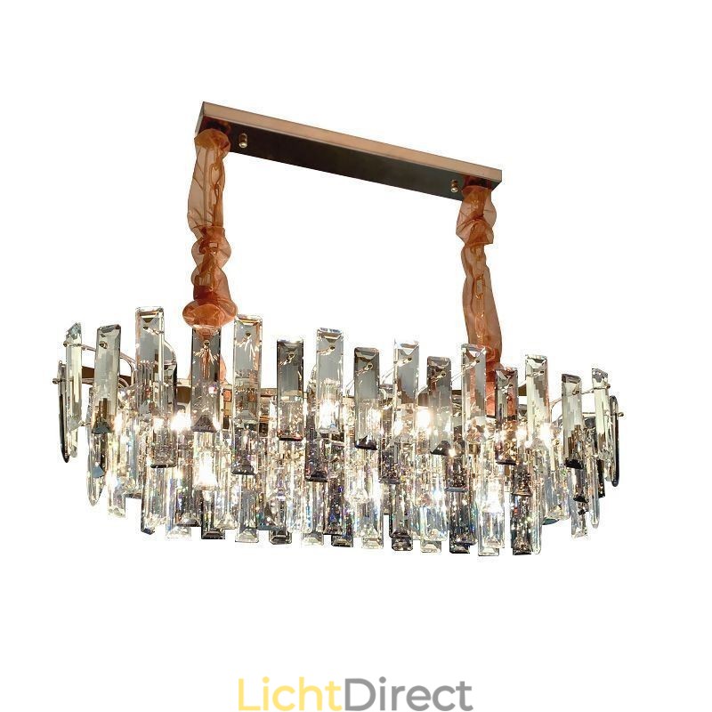 Europese glazen kroonluchterlamp ovale hanglampen