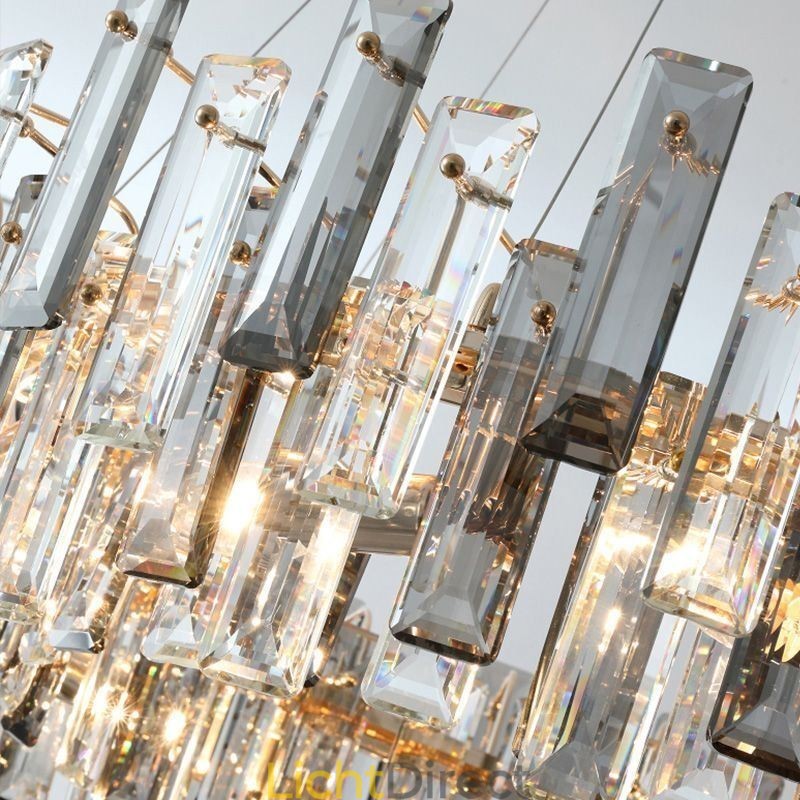 Europese glazen kroonluchterlamp ovale hanglampen