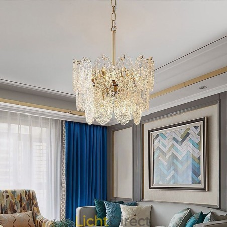 Moderne glazen hanglamp decoratie brons goud kroonluchter Moderne glazen hanglamp decoratie brons goud kroonluchter