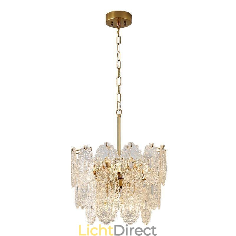 Moderne glazen hanglamp decoratie brons goud kroonluchter