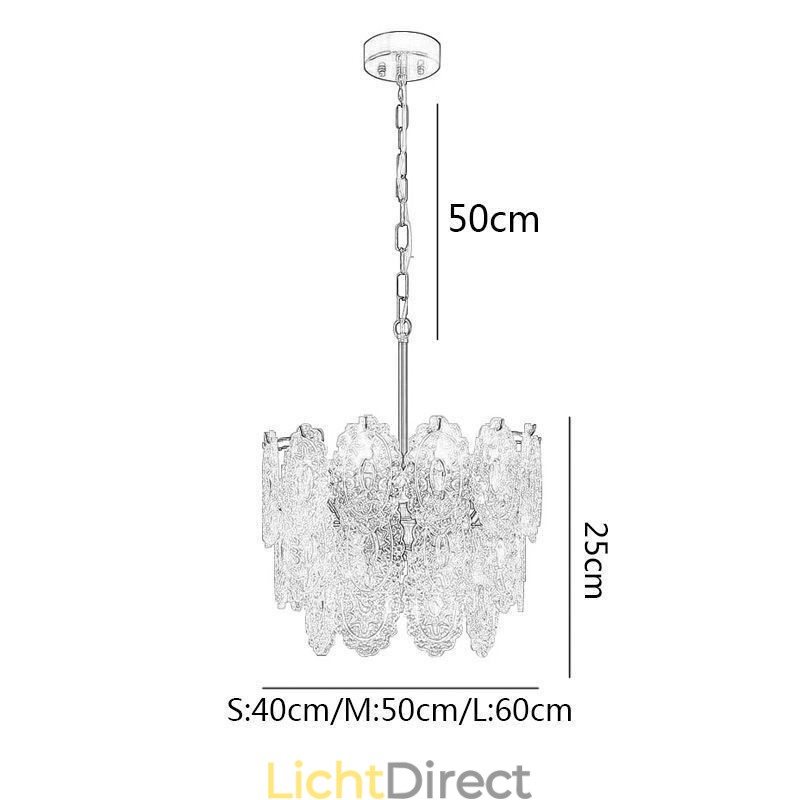 Moderne glazen hanglamp decoratie brons goud kroonluchter